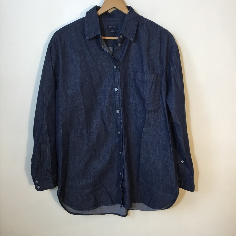 J. Crew Factory Chambray Oversized‎ Denim Shirt